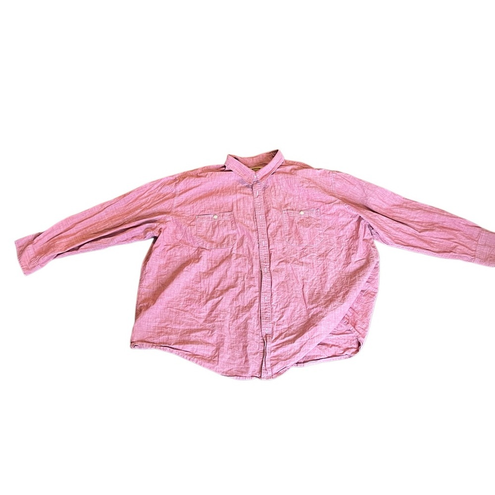 Foundry Big & Tall 4XL red button down collared shirt